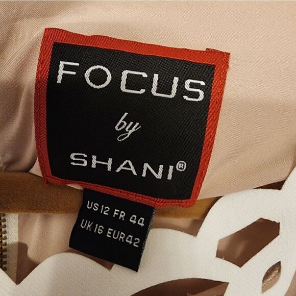 FOCUS BY SHANI Laser Cut Fit & Flare Dress - Picture 3 of 4